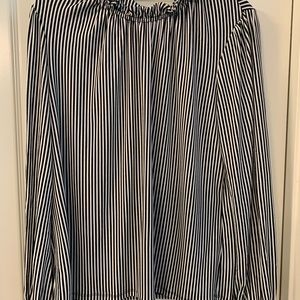 Black and White Striped Blouse